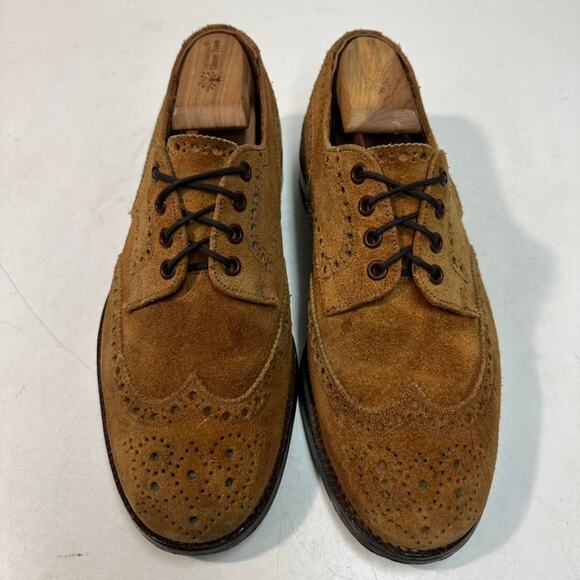 NEW HEELS Tricker\'s Bourton Snuff Suede Wingtip Bench Made England 8-6 US 9.5 E main image 15